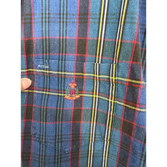 Paco Jeans Vintage Plaid Button Down Shirt Men’s XL Blue Cotton - Picture 5 of 6